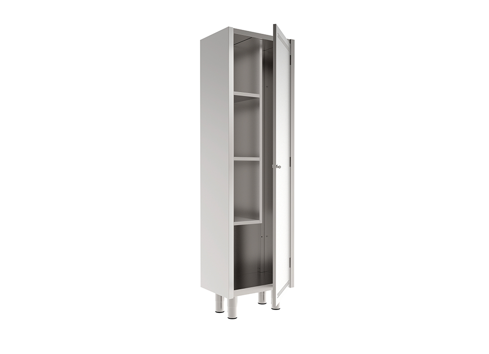 Storage cabinet for cleaning supplies